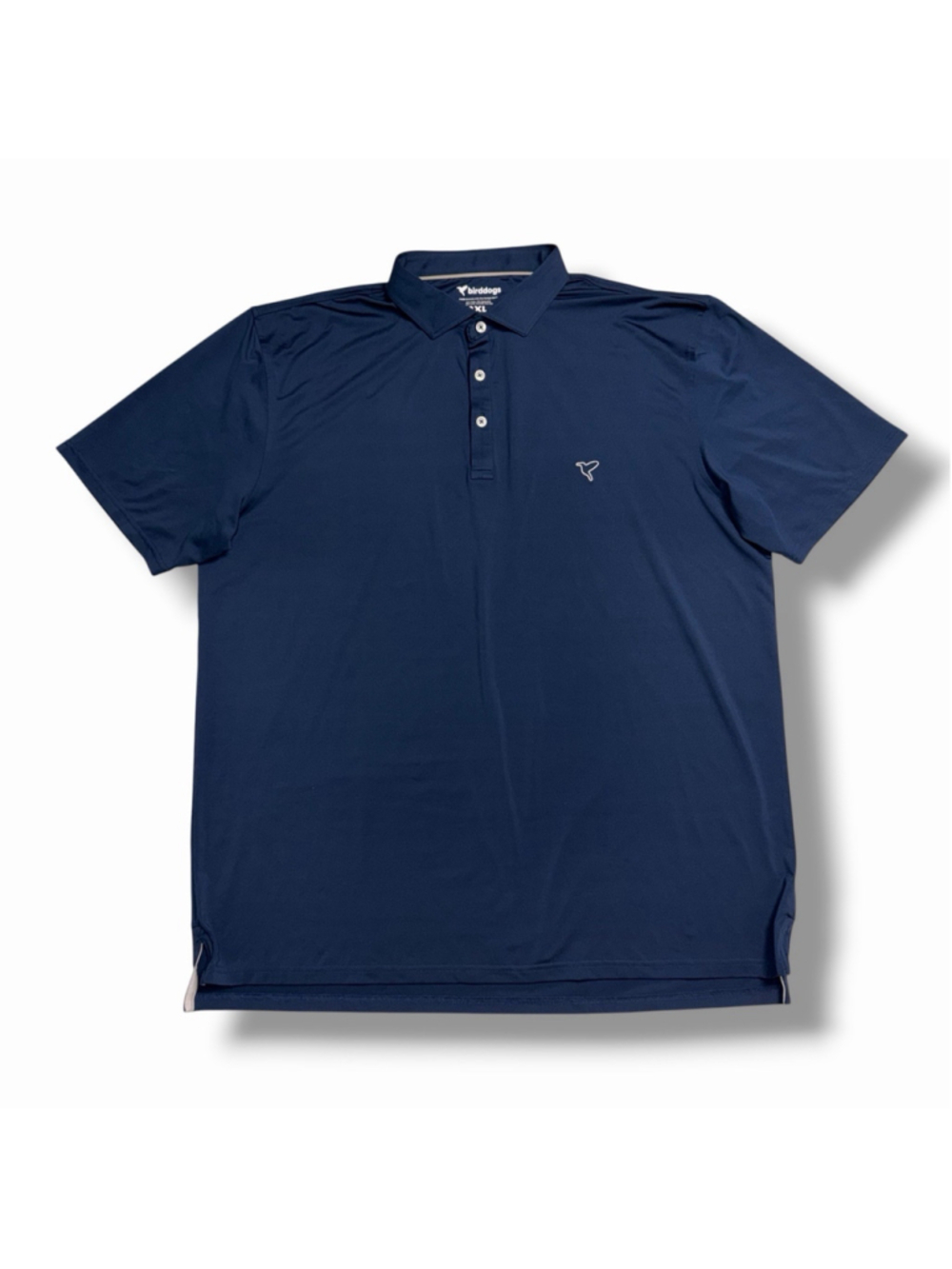 Birddogs Mens Performance Polo Shirt Navy Blue Stretch Golf 2XL FLAWLESS